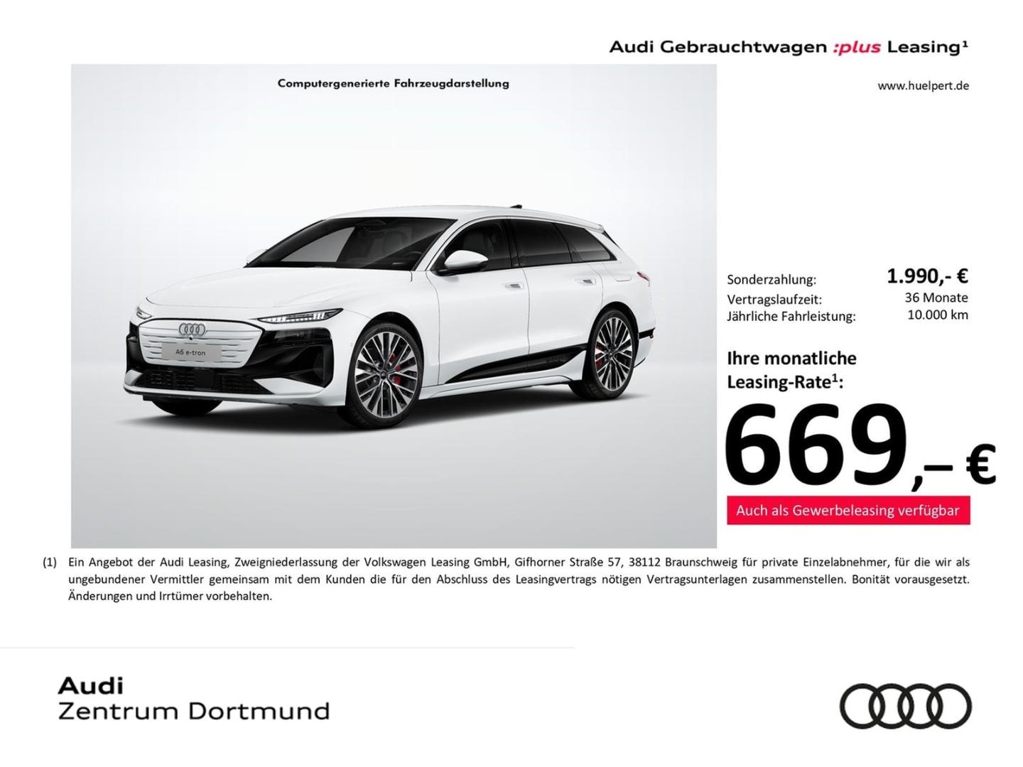 Bild über Audi A6 Avant e-tron e-tron quattro - für weitere Informationen kontaktieren Sie den Audi Partner