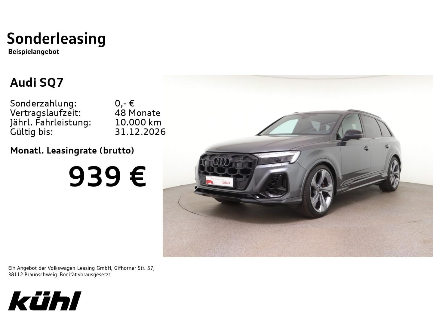 Bild über Audi SQ7 SUV TFSI quattro 373 kW tiptronic - für weitere Informationen kontaktieren Sie den Audi Partner