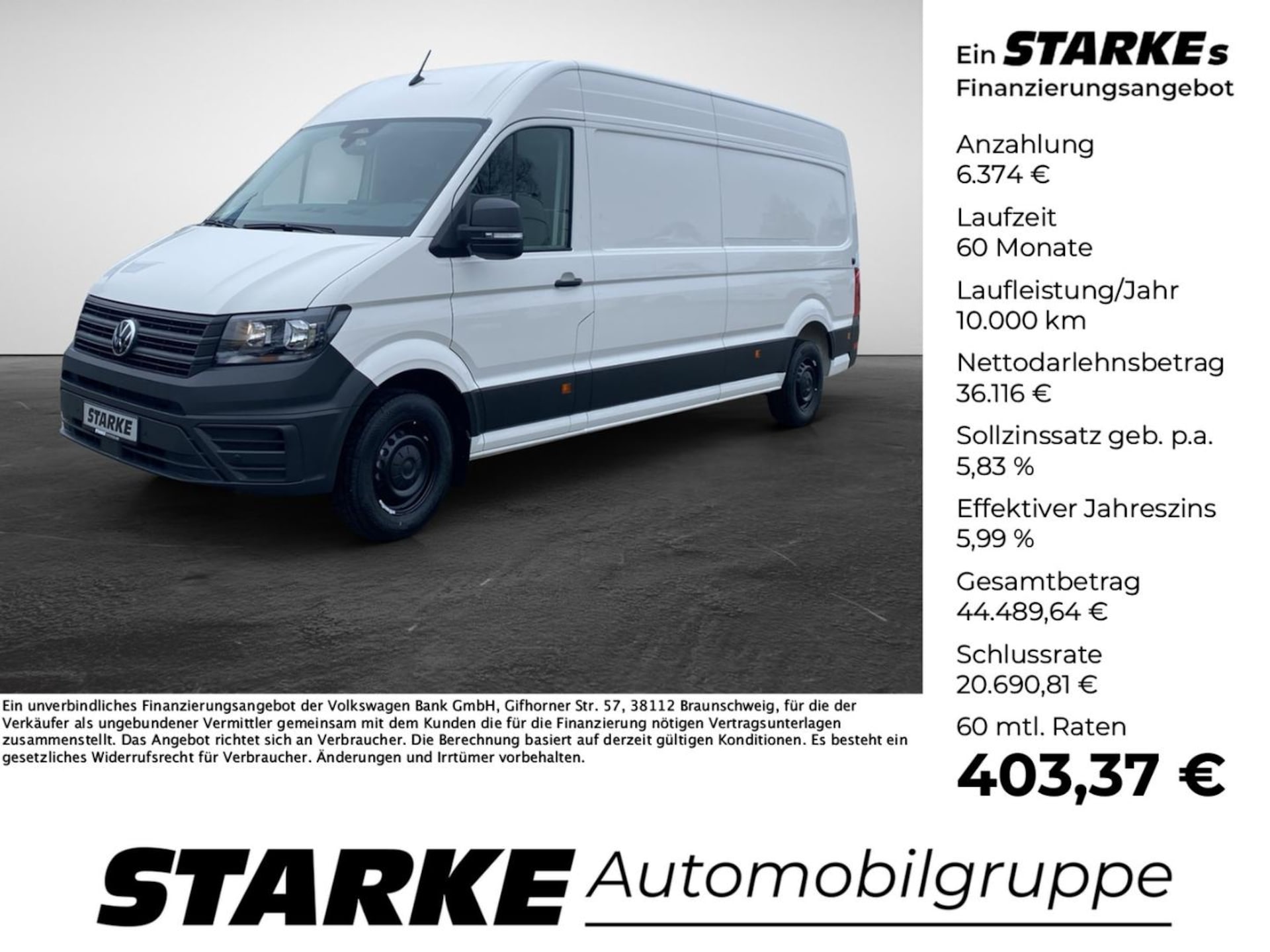 Volkswagen Crafter Kasten langer Radstand
