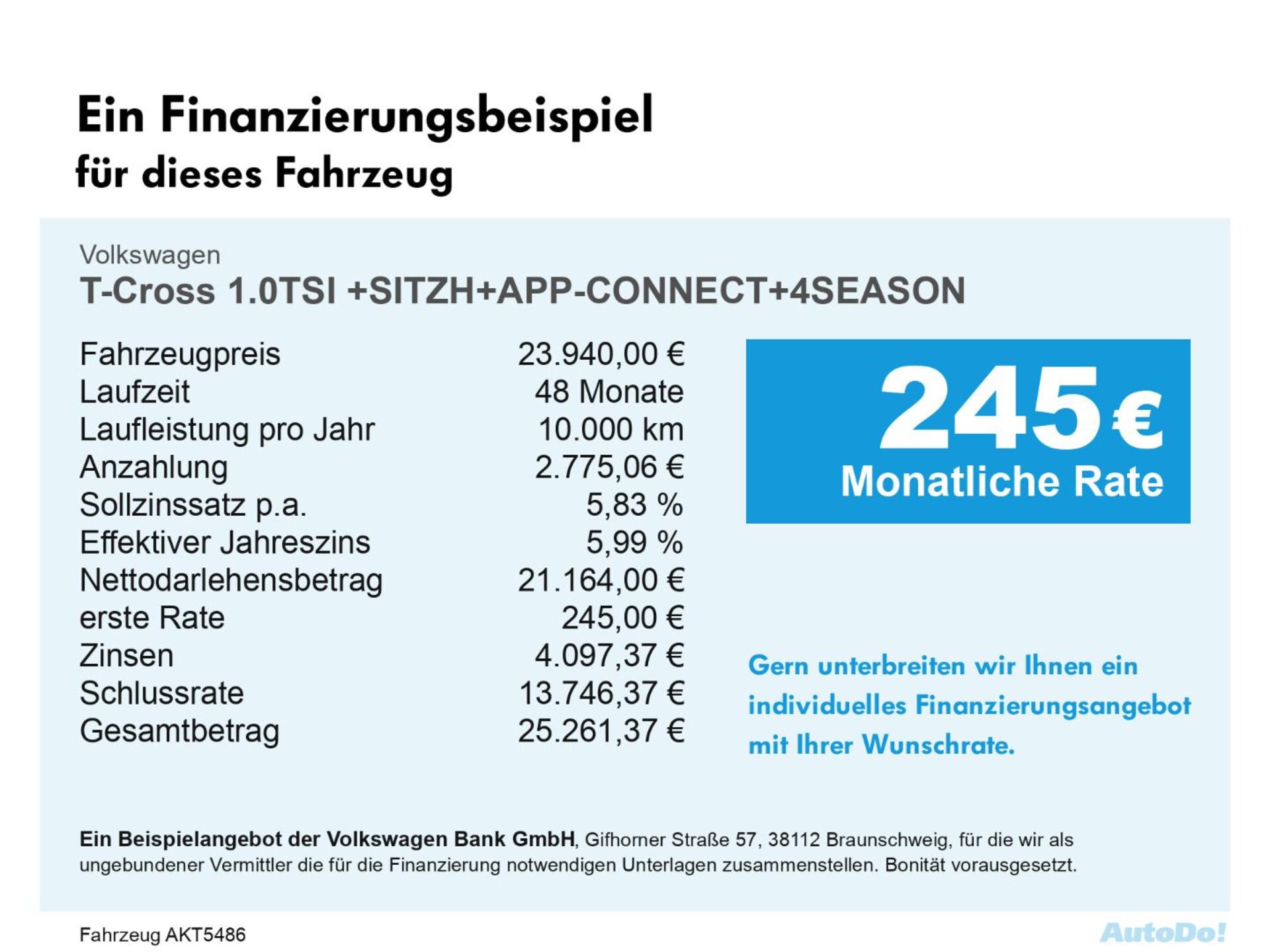 Volkswagen T-Cross Basis-Modell