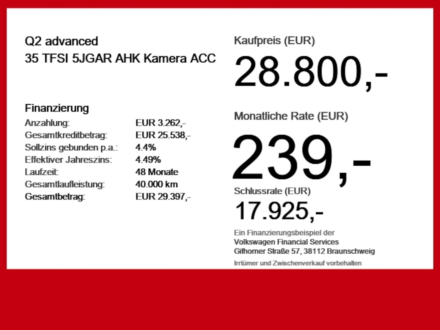 Bild über Audi Q2 advanced 35 TFSI S tronic - für weitere Informationen kontaktieren Sie den Audi Partner