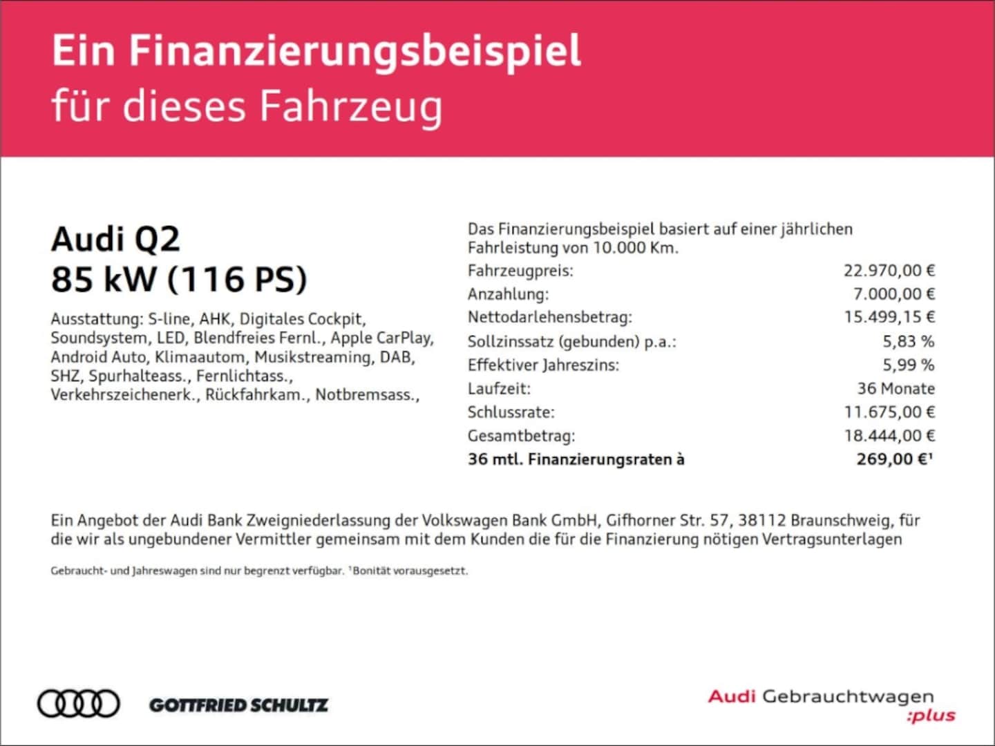 Bild über Audi Q2 S line 30 TFSI Schaltgetriebe - für weitere Informationen kontaktieren Sie den Audi Partner