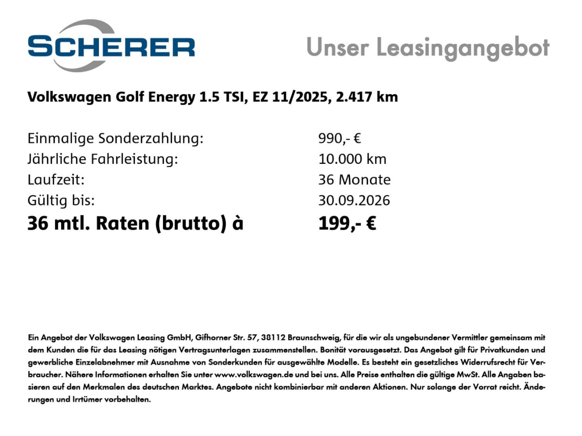 Volkswagen Golf ENERGY