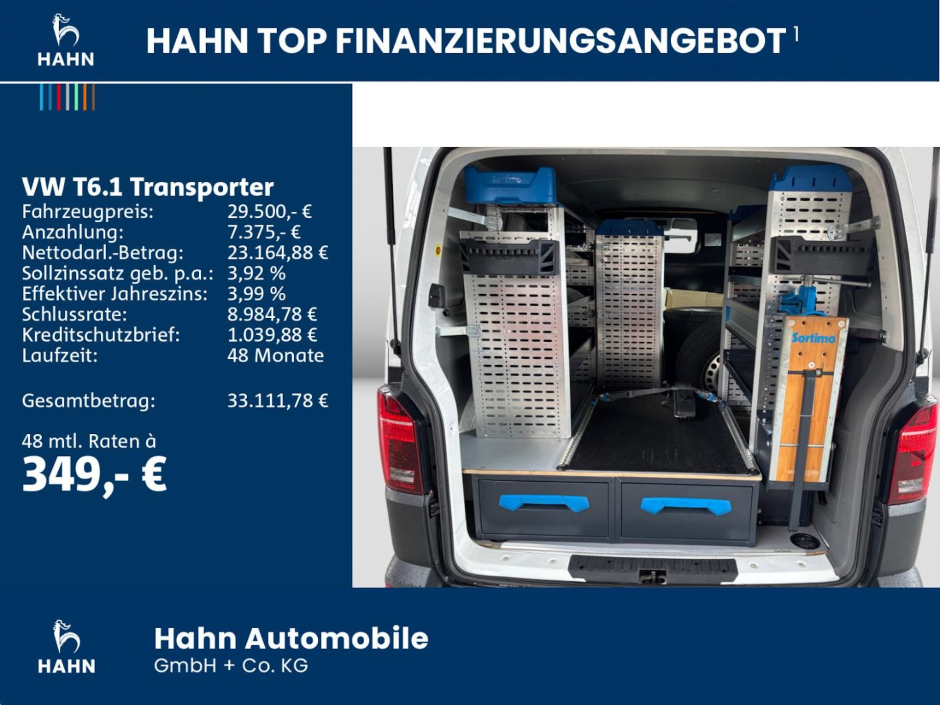 Volkswagen T6.1 Transporter Kasten kurzer Radstand