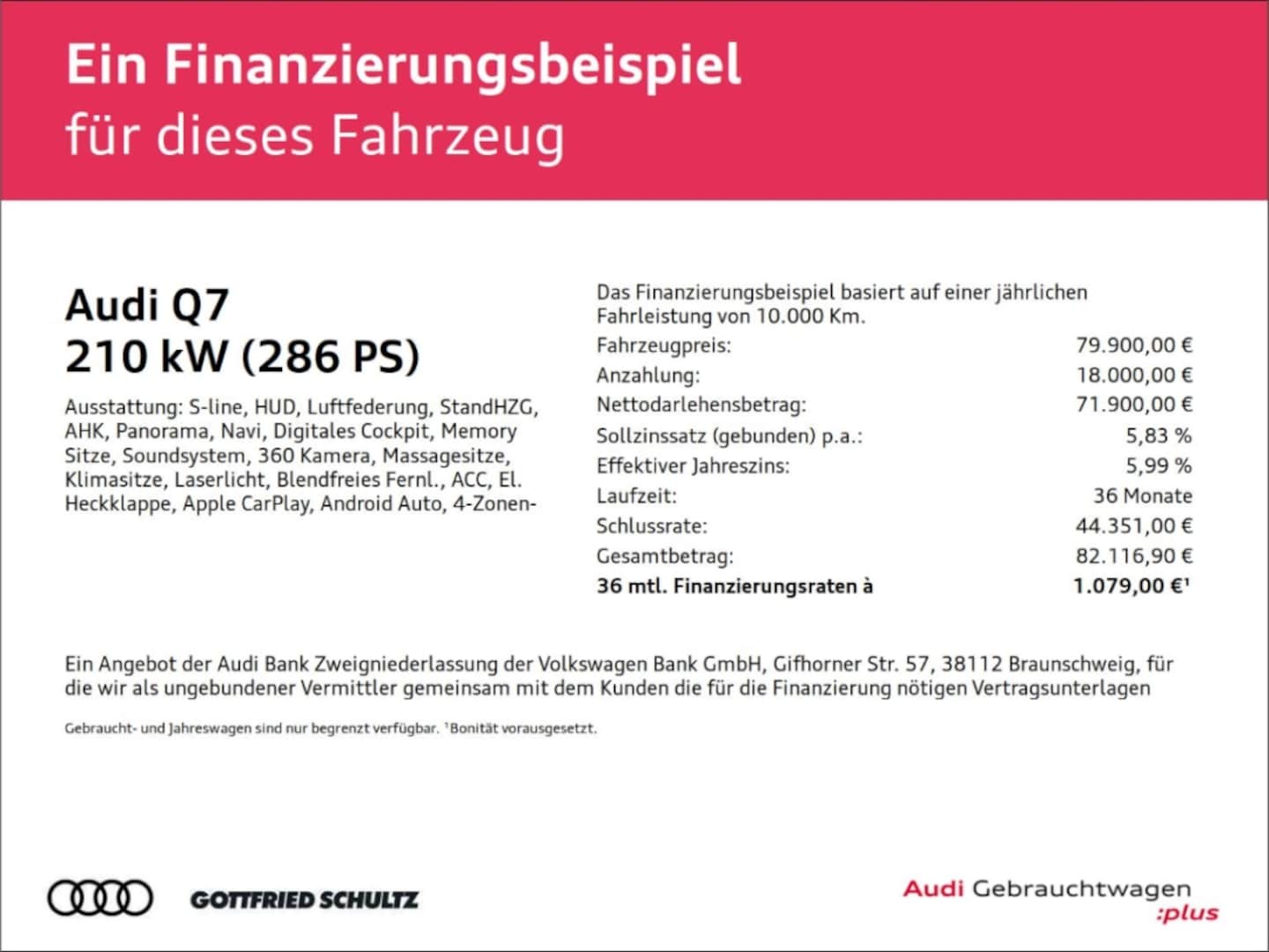Bild über Audi Q7 SUV S line 50 TDI quattro tiptronic - für weitere Informationen kontaktieren Sie den Audi Partner