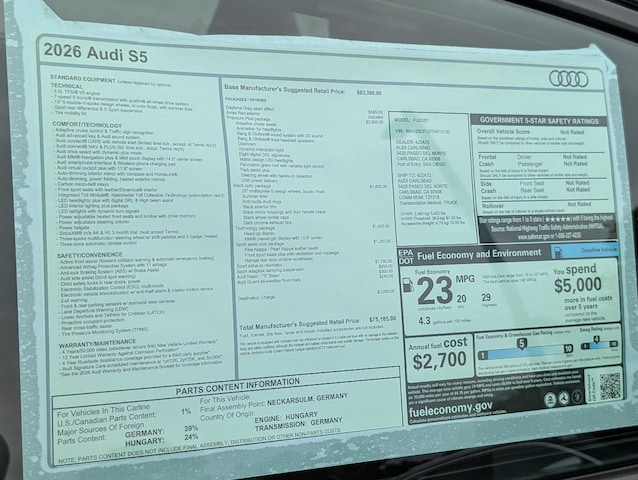 2026 Audi S5 Sedan