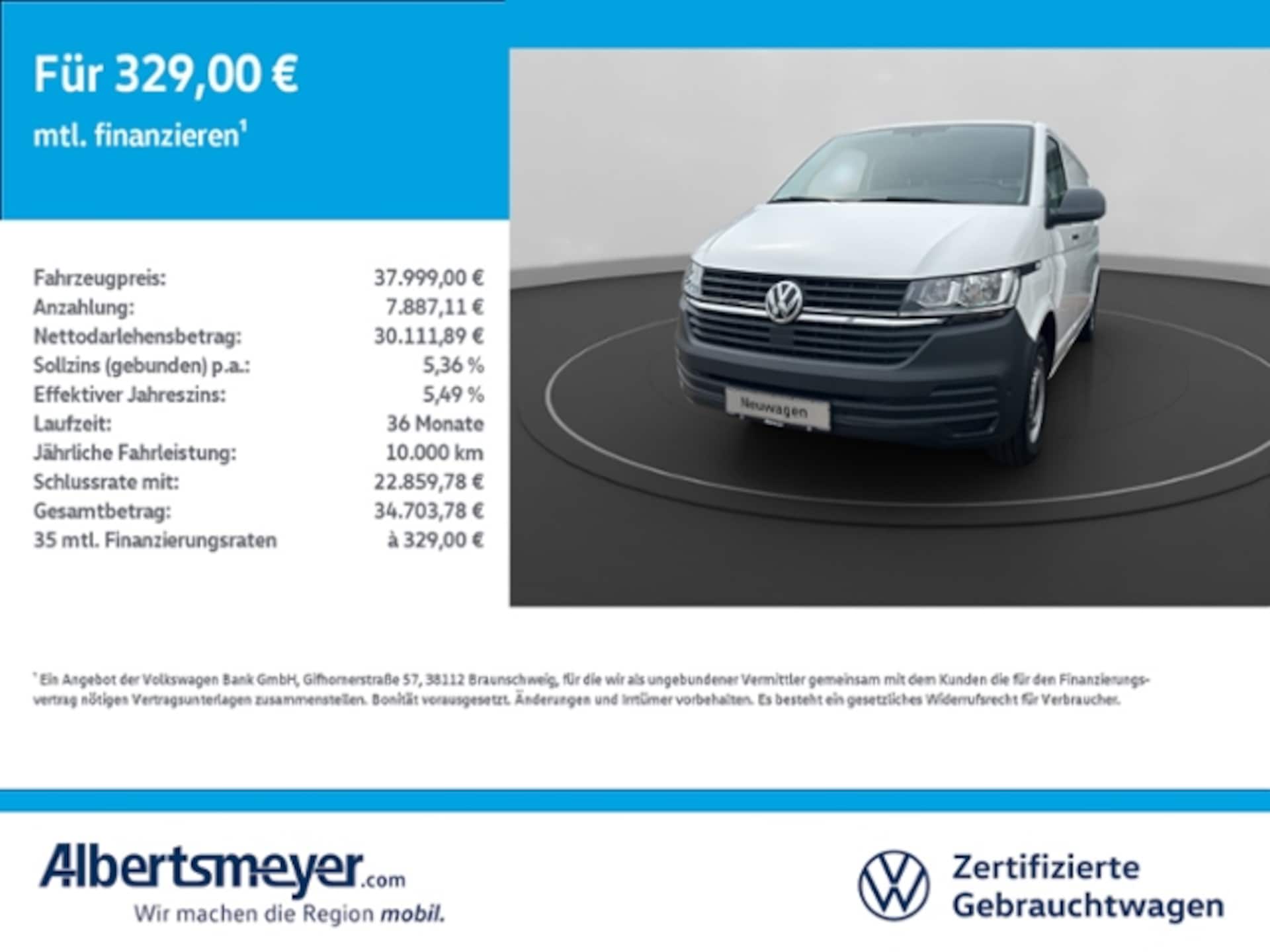 Volkswagen T6.1 Transporter Kasten langer Radstand