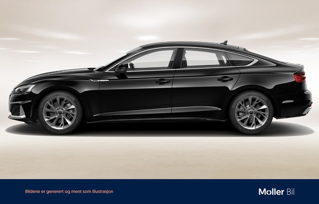 Bild som visar&nbsp;Audi A5 Sportback&nbsp;A5 Sportback 45 TFSI quattro Proline advanced 265 hk S tronic - för mer information kontakta din Audi Partner