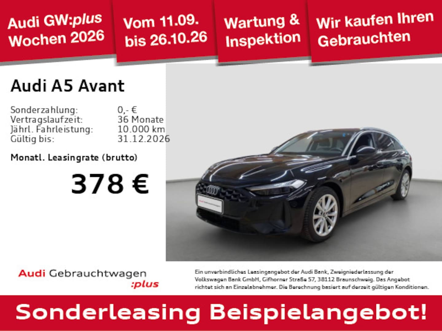 Bild über Audi A5 Avant TDI 150 kW S tronic - für weitere Informationen kontaktieren Sie den Audi Partner