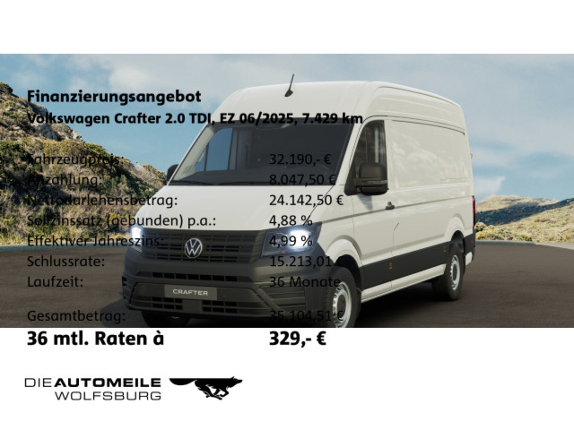 Volkswagen Crafter Kasten mittlerer Radstand