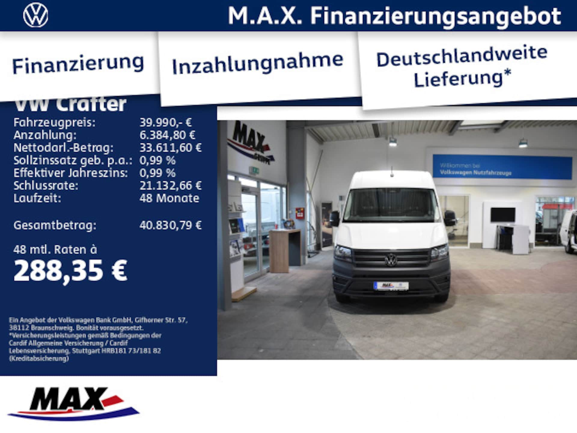 Volkswagen Crafter Kasten mittlerer Radstand