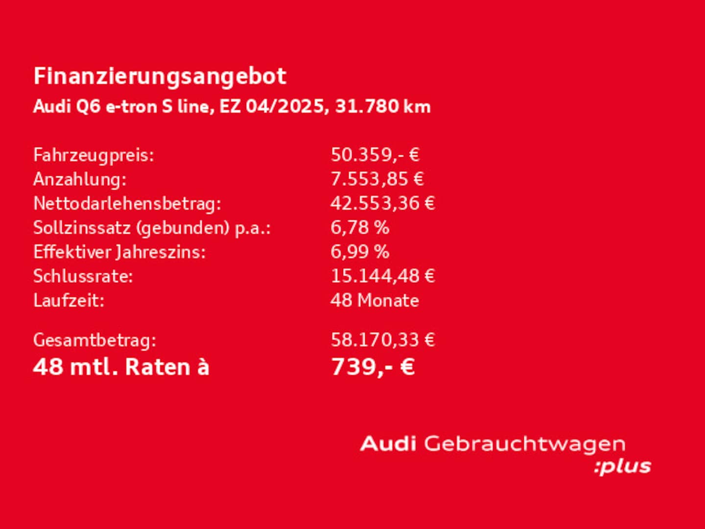 Bild über Audi Q6 SUV e-tron e-tron - für weitere Informationen kontaktieren Sie den Audi Partner