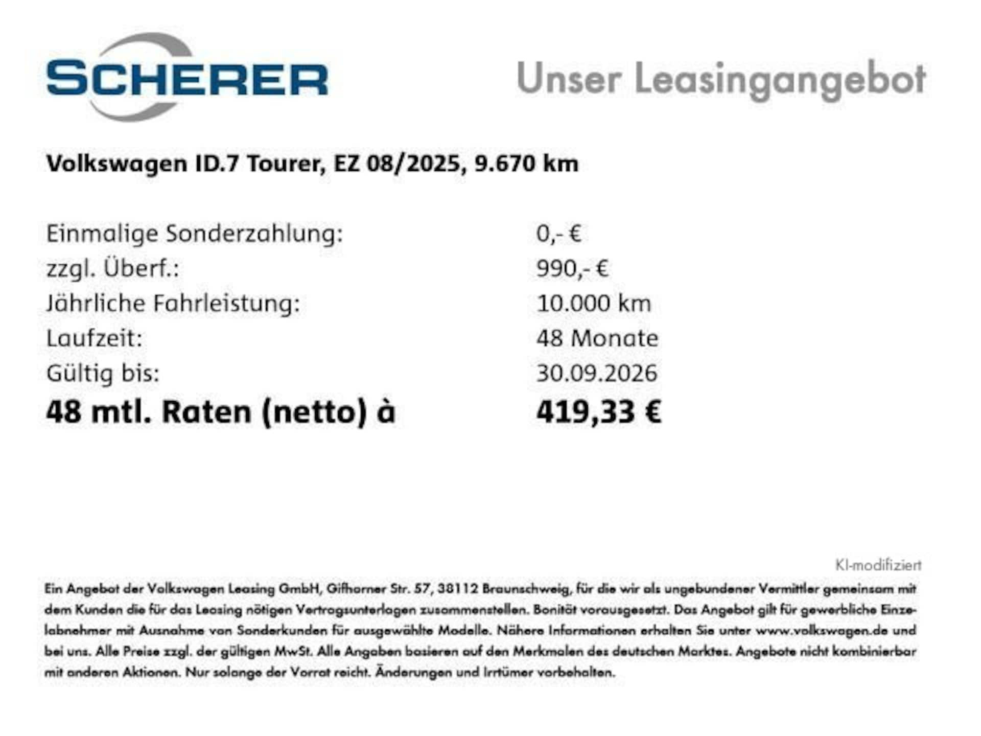 Volkswagen ID.7 Tourer Pro
