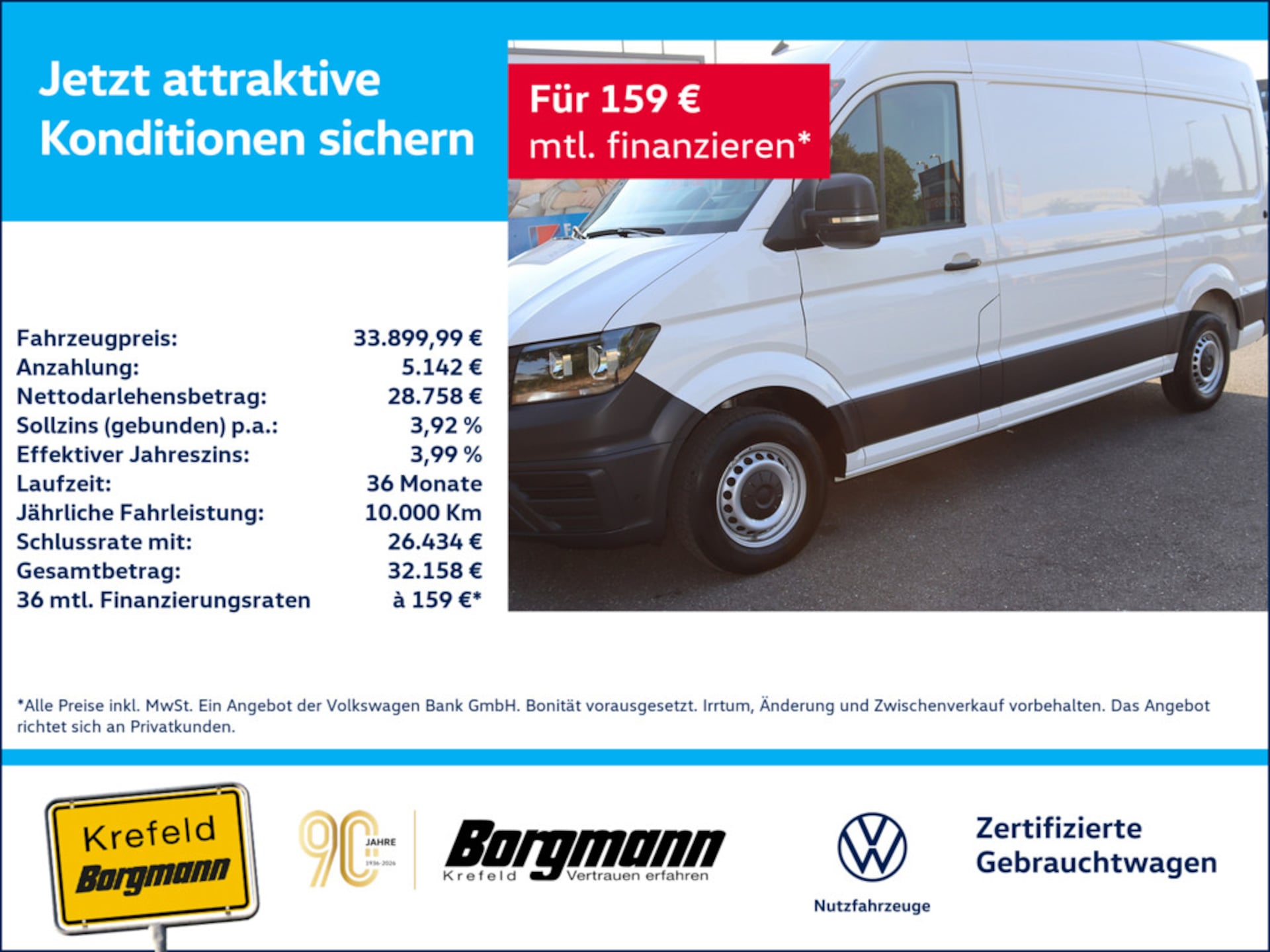 Volkswagen Crafter Kasten mittlerer Radstand