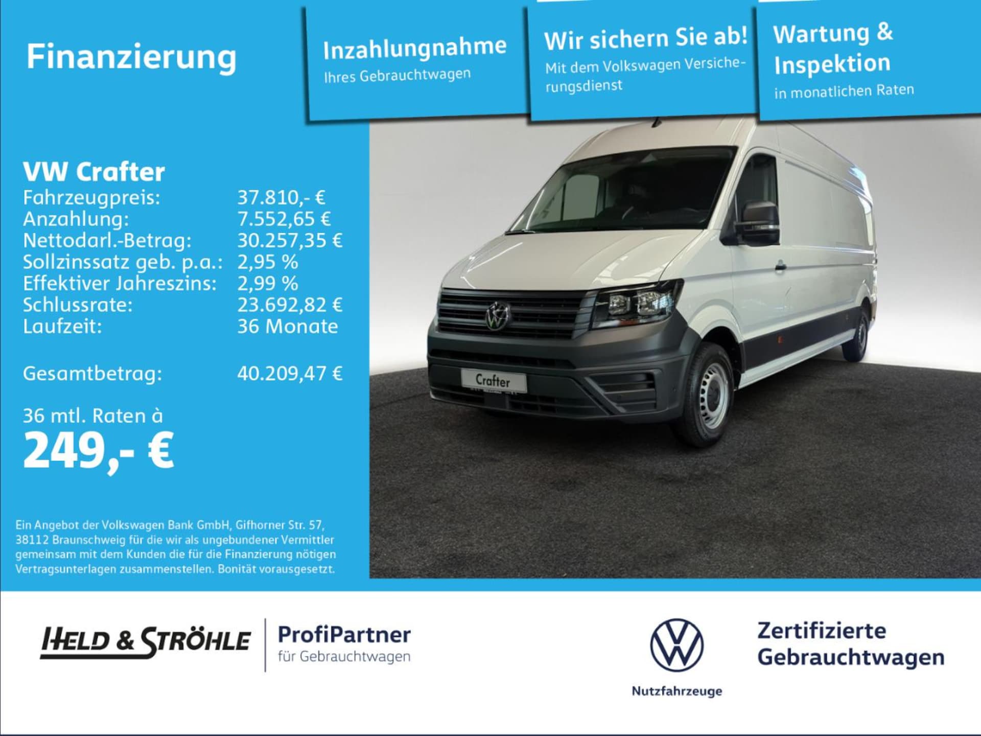Volkswagen Crafter Kasten langer Radstand