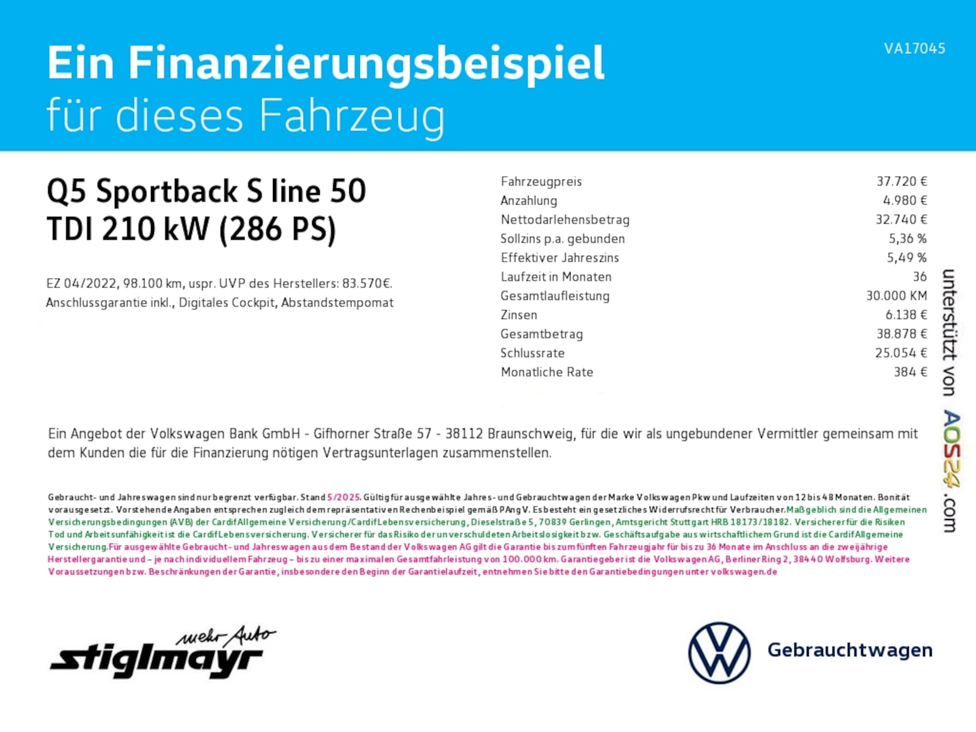 Audi Q5 Sportback S line