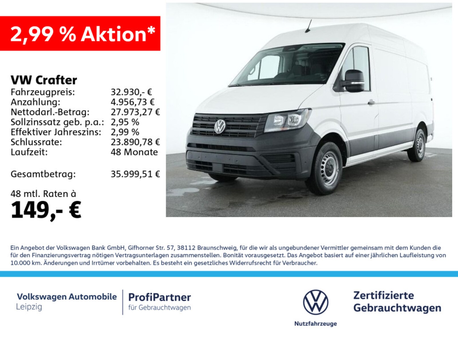 Volkswagen Crafter Kasten mittlerer Radstand