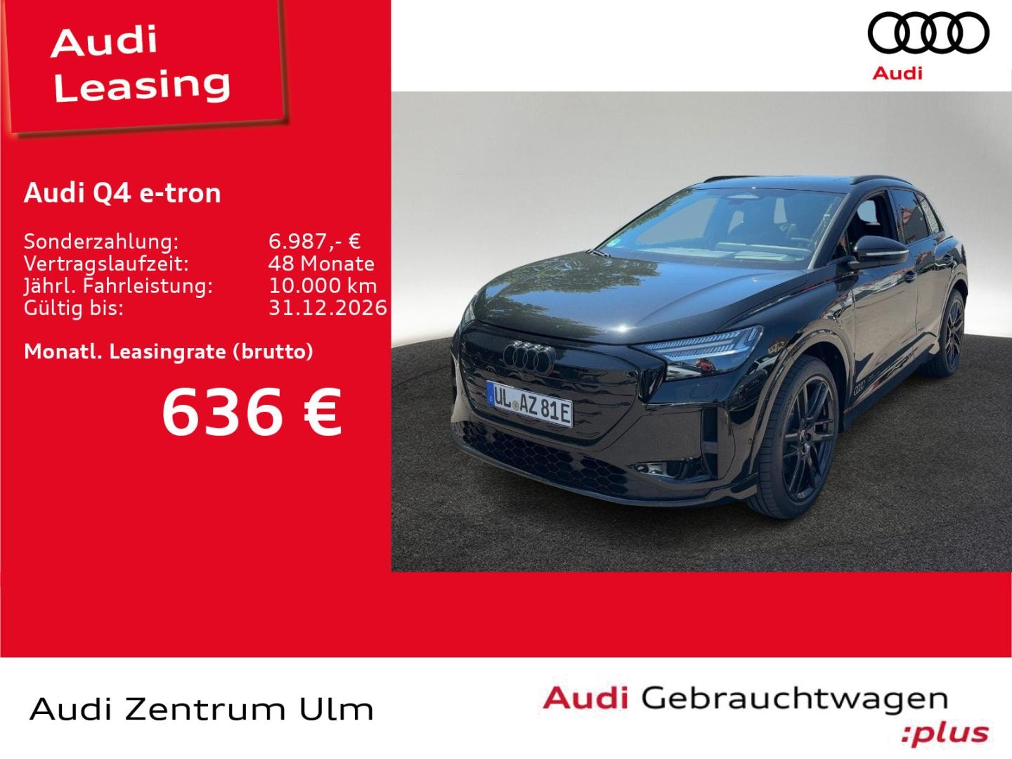 Bild über Audi Q4 SUV e-tron e-tron quattro performance 250 kW - für weitere Informationen kontaktieren Sie den Audi Partner