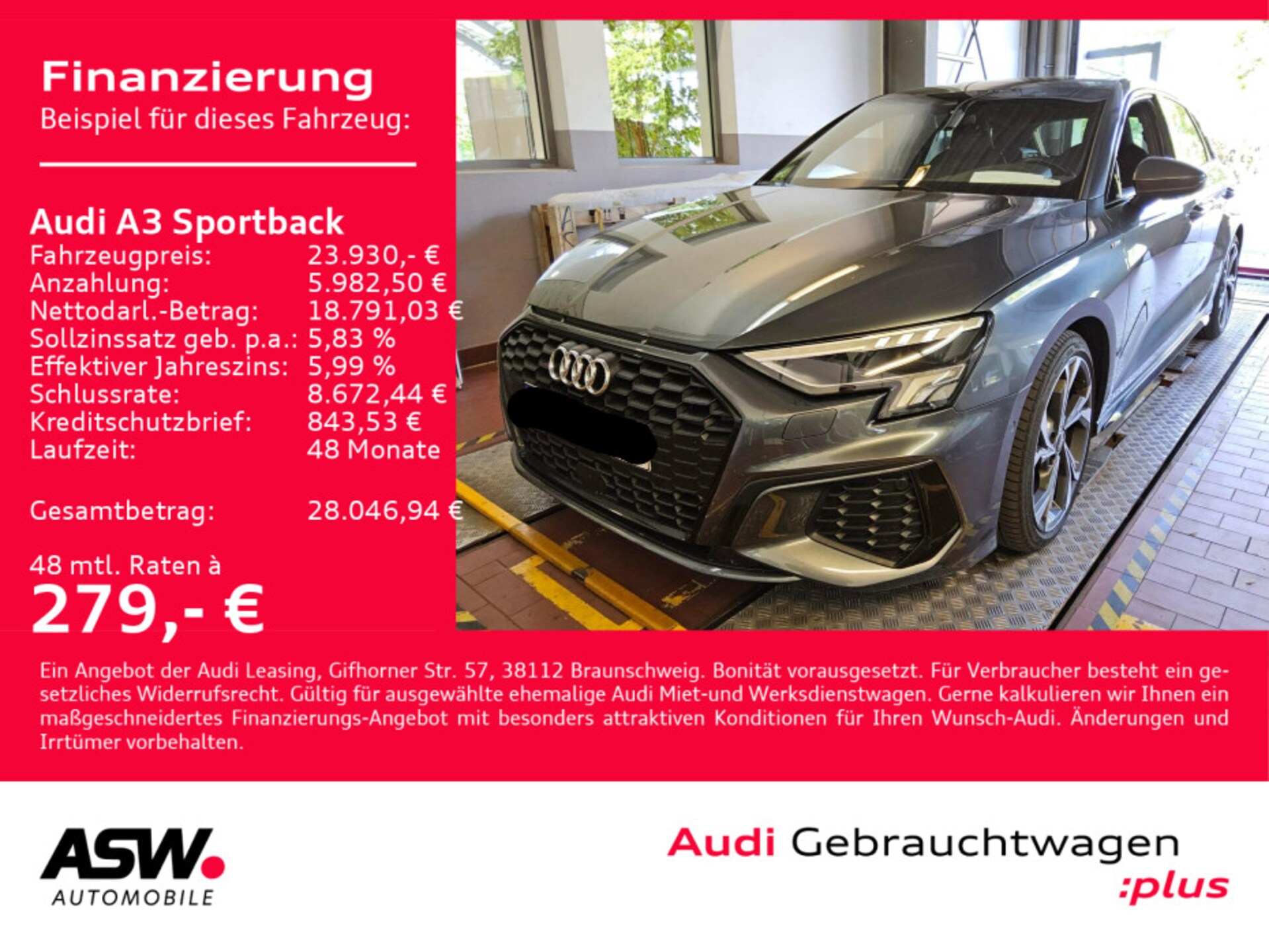 Audi A3 Sportback S line