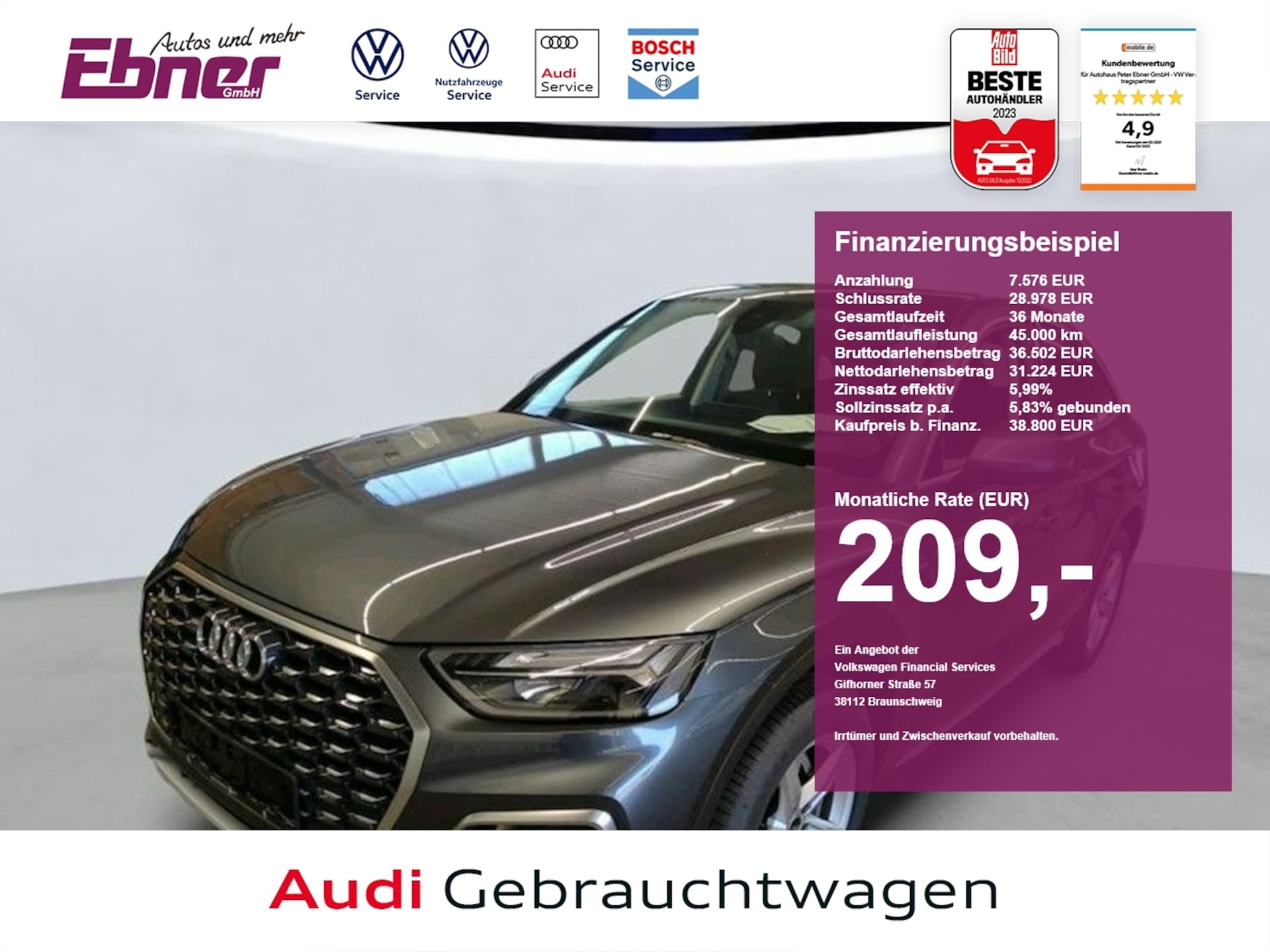 Audi Q5 Sportback S line