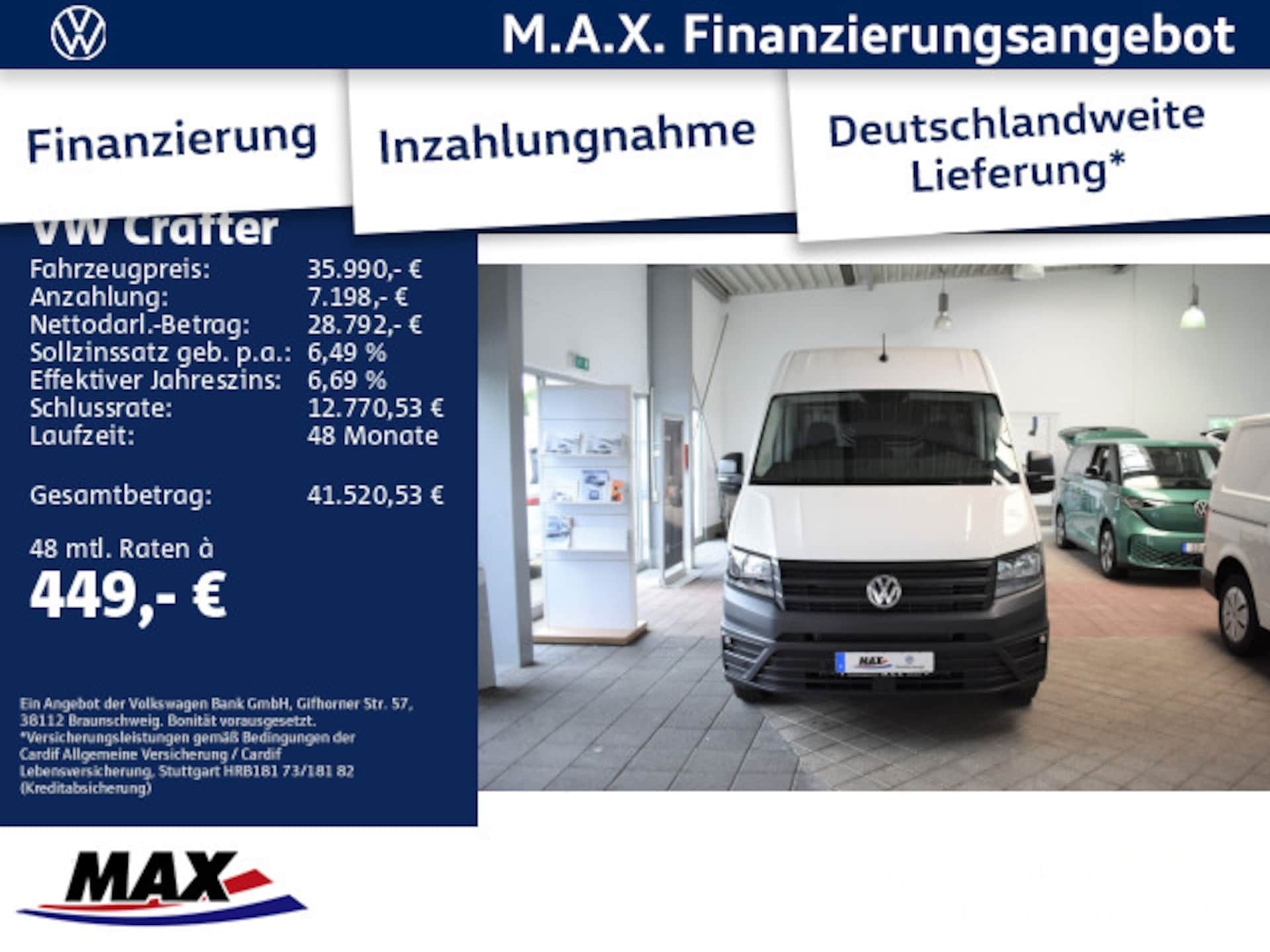 Volkswagen Crafter Kasten langer Radstand