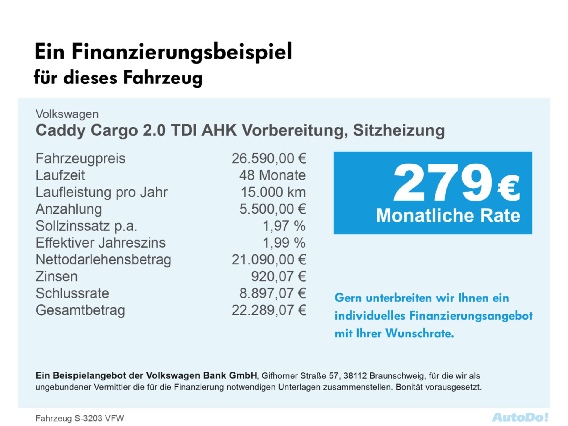 Volkswagen Caddy Cargo EcoProfi