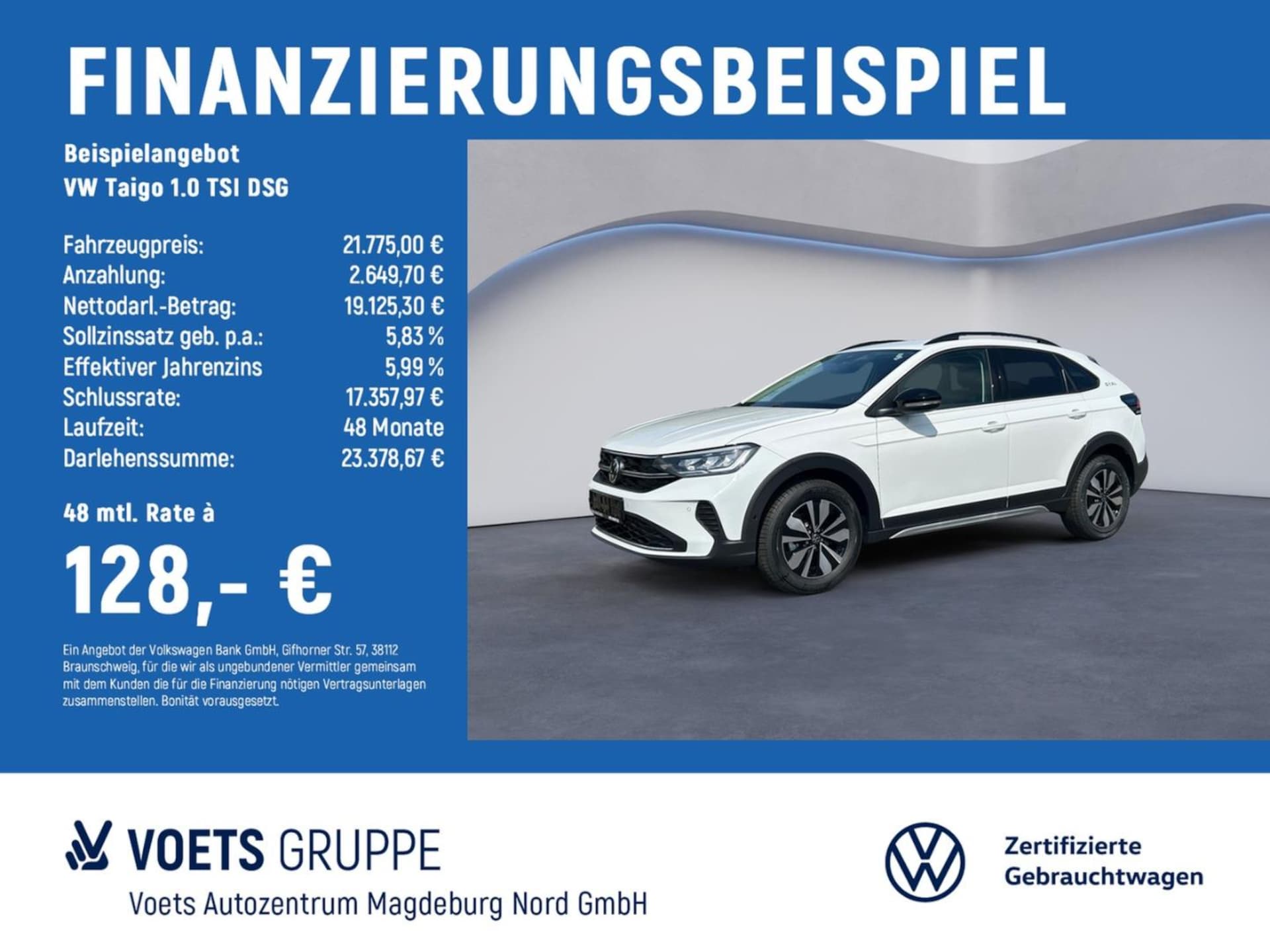 Volkswagen Taigo — Volkswagen Taigo Taigo 1.0 TSI DSG Goal LED+AHK+NAVI+ACC+KAM+PDC