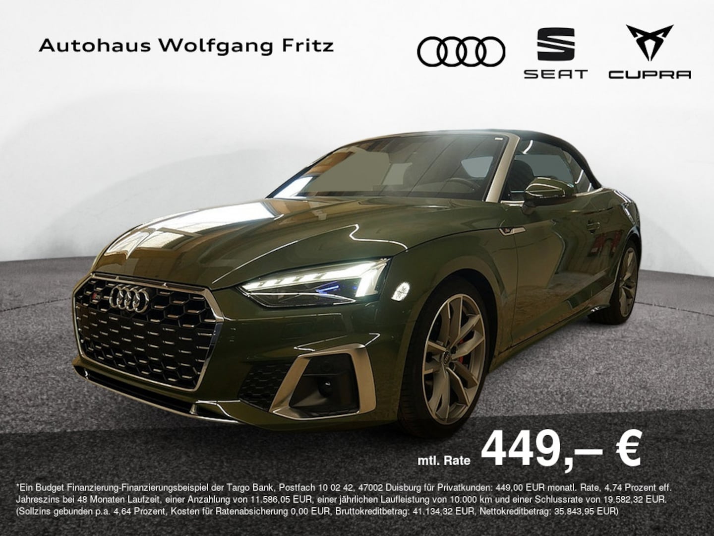 Bild über Audi S5 Cabriolet TFSI quattro tiptronic - für weitere Informationen kontaktieren Sie den Audi Partner