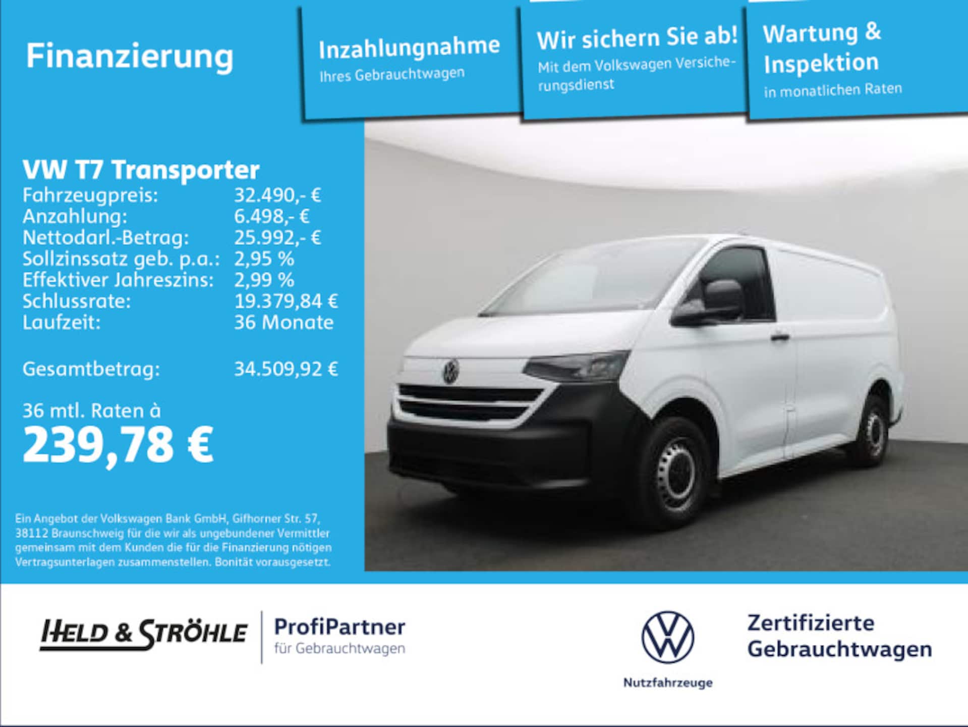 Volkswagen Transporter Kasten kurzer Radstand