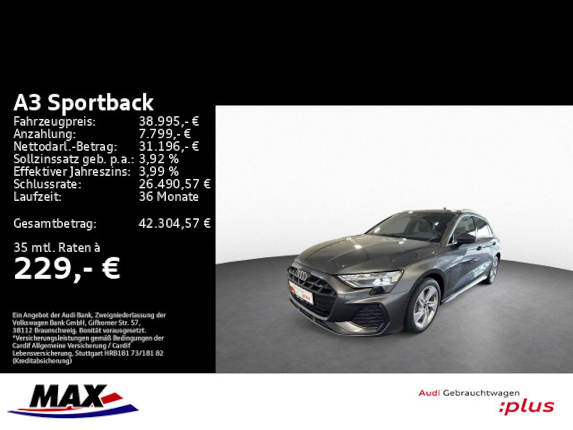 Audi A3 Sportback TFSI e S line