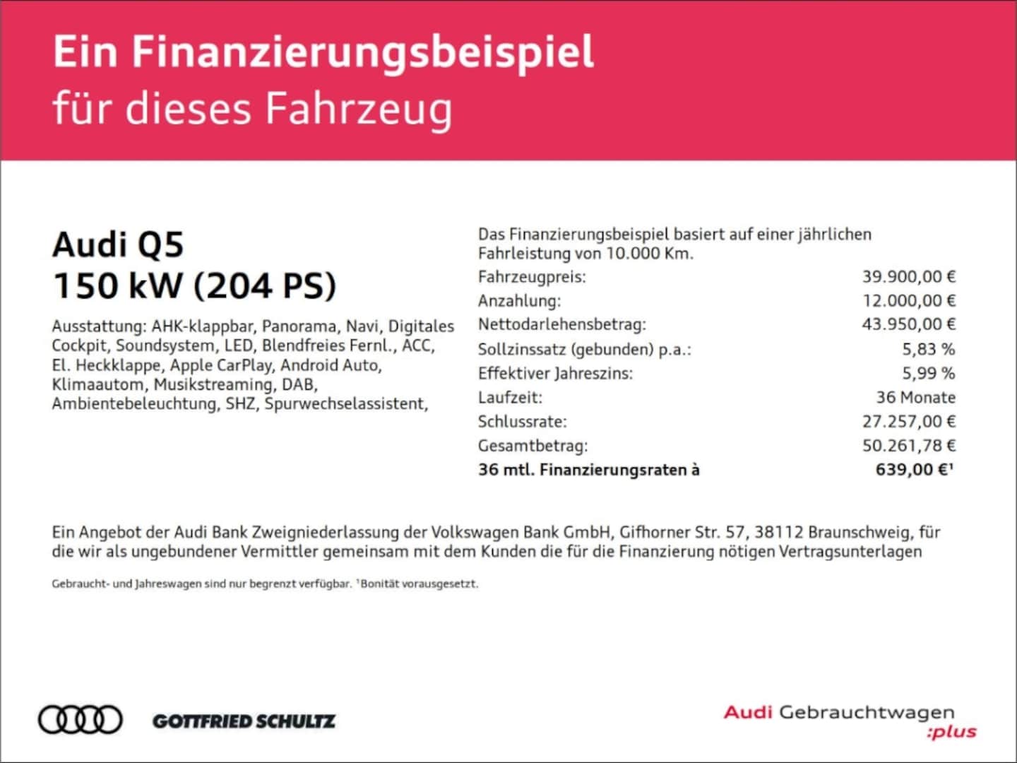 Bild über Audi Q5 40 TFSI quattro S tronic - für weitere Informationen kontaktieren Sie den Audi Partner