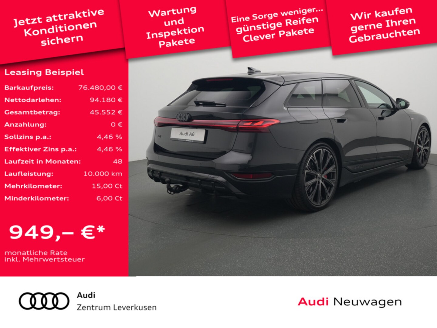 Bild über Audi A6 Avant e-tron e-tron performance - für weitere Informationen kontaktieren Sie den Audi Partner