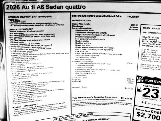 2026 Audi A6 Premium Plus - Photo 29