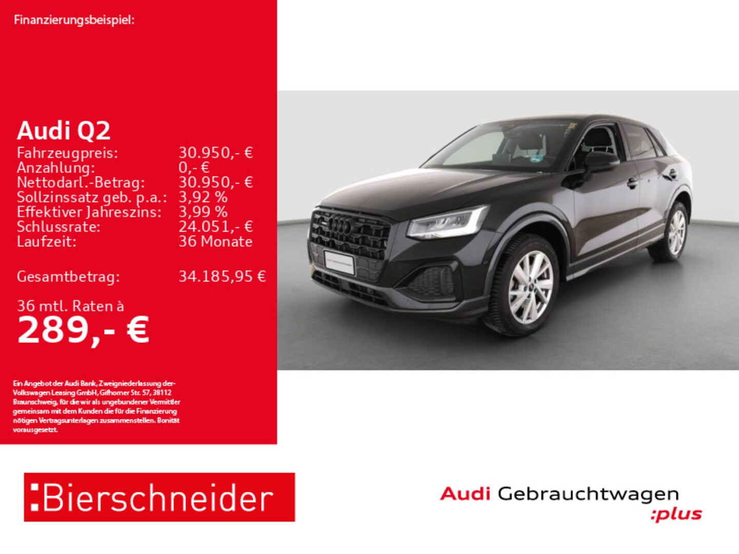 Bild über Audi Q2 advanced 35 TDI quattro S tronic - für weitere Informationen kontaktieren Sie den Audi Partner