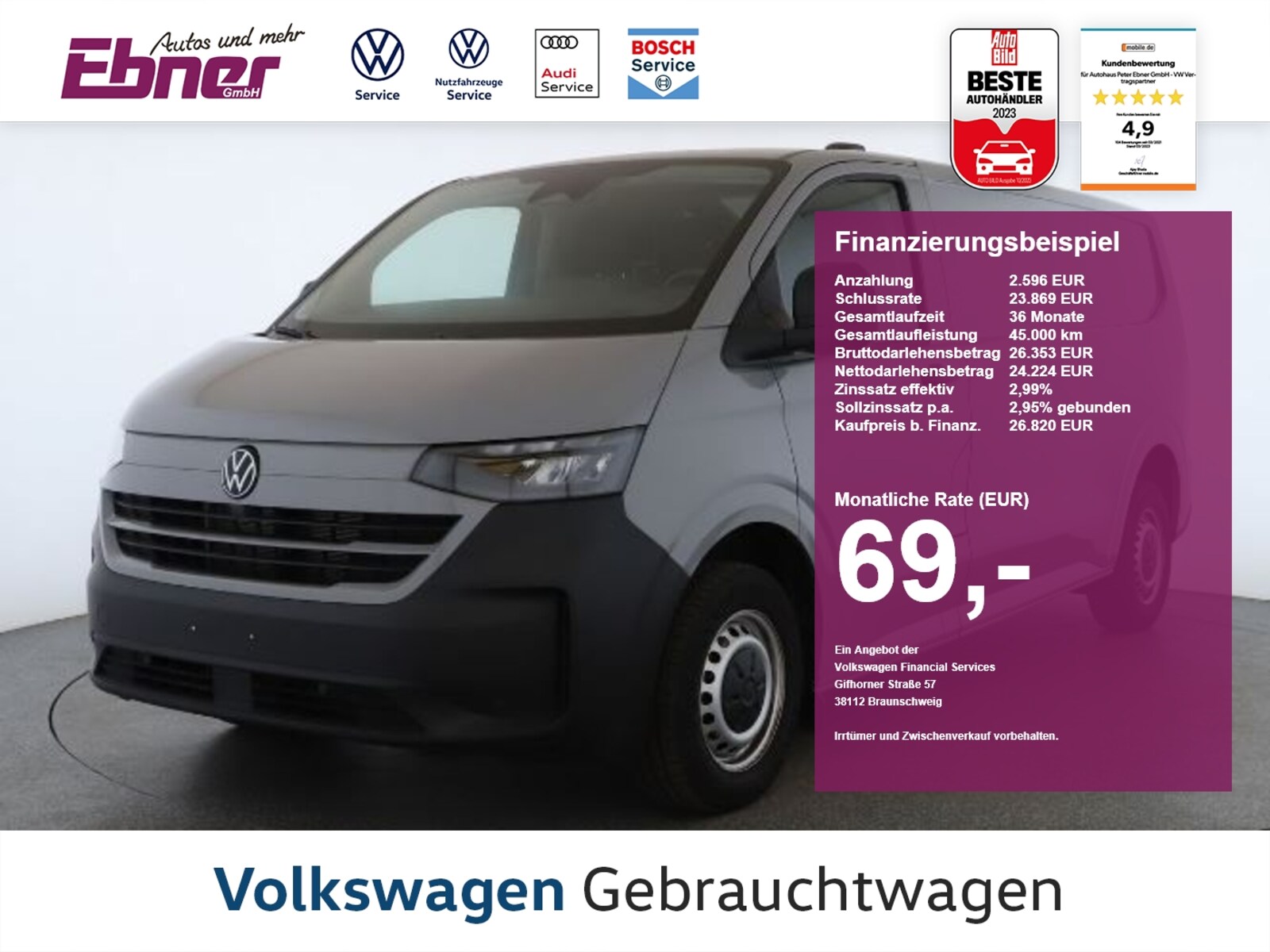 Volkswagen Transporter Kasten langer Radstand