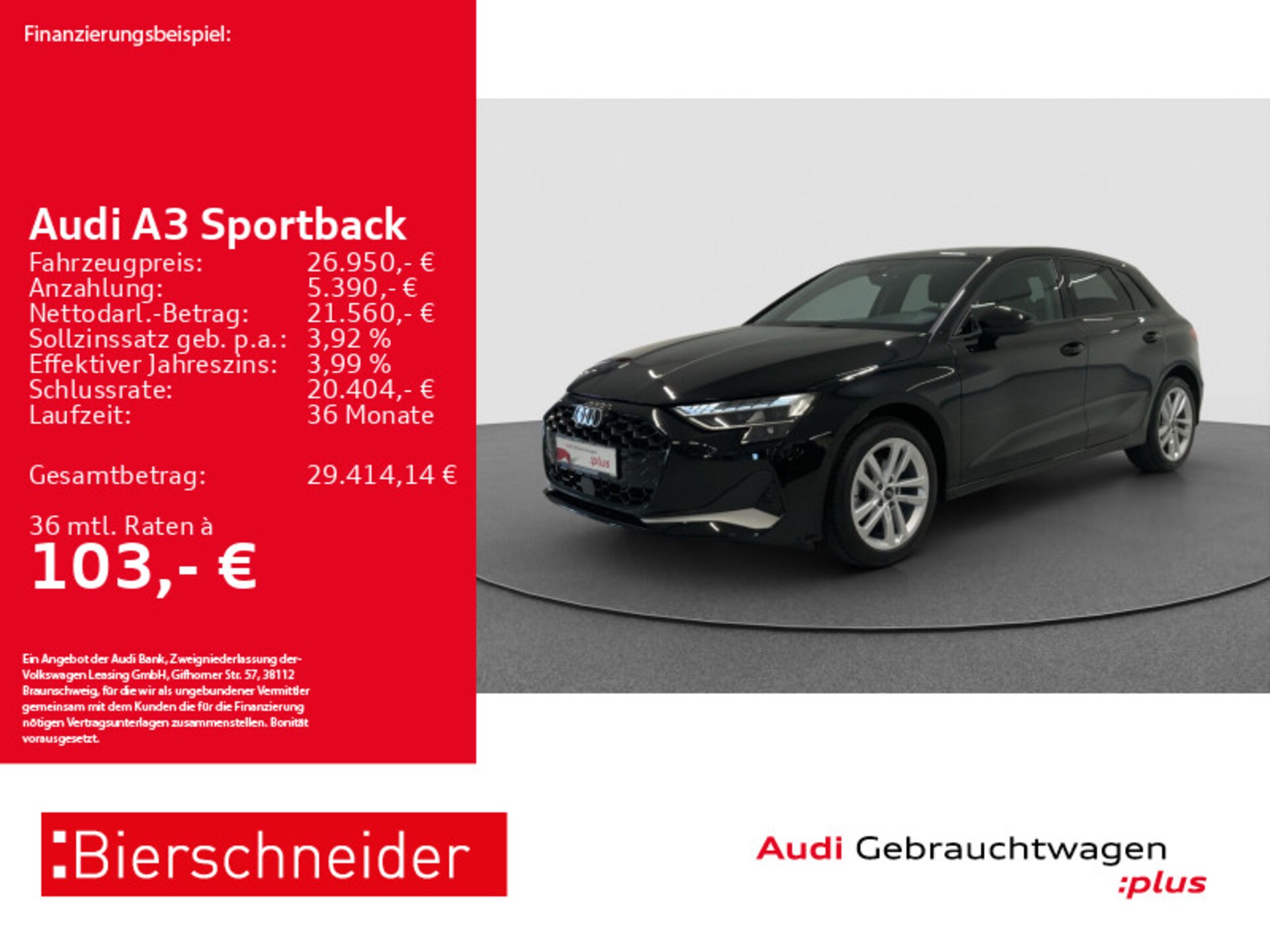 Audi A3 Sportback Advanced