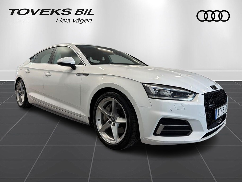 Bild som visar&nbsp;Audi A5 Sportback&nbsp;A5 Sportback 45 TFSI quattro Proline Sport 245 hk S tronic - för mer information kontakta din Audi Partner