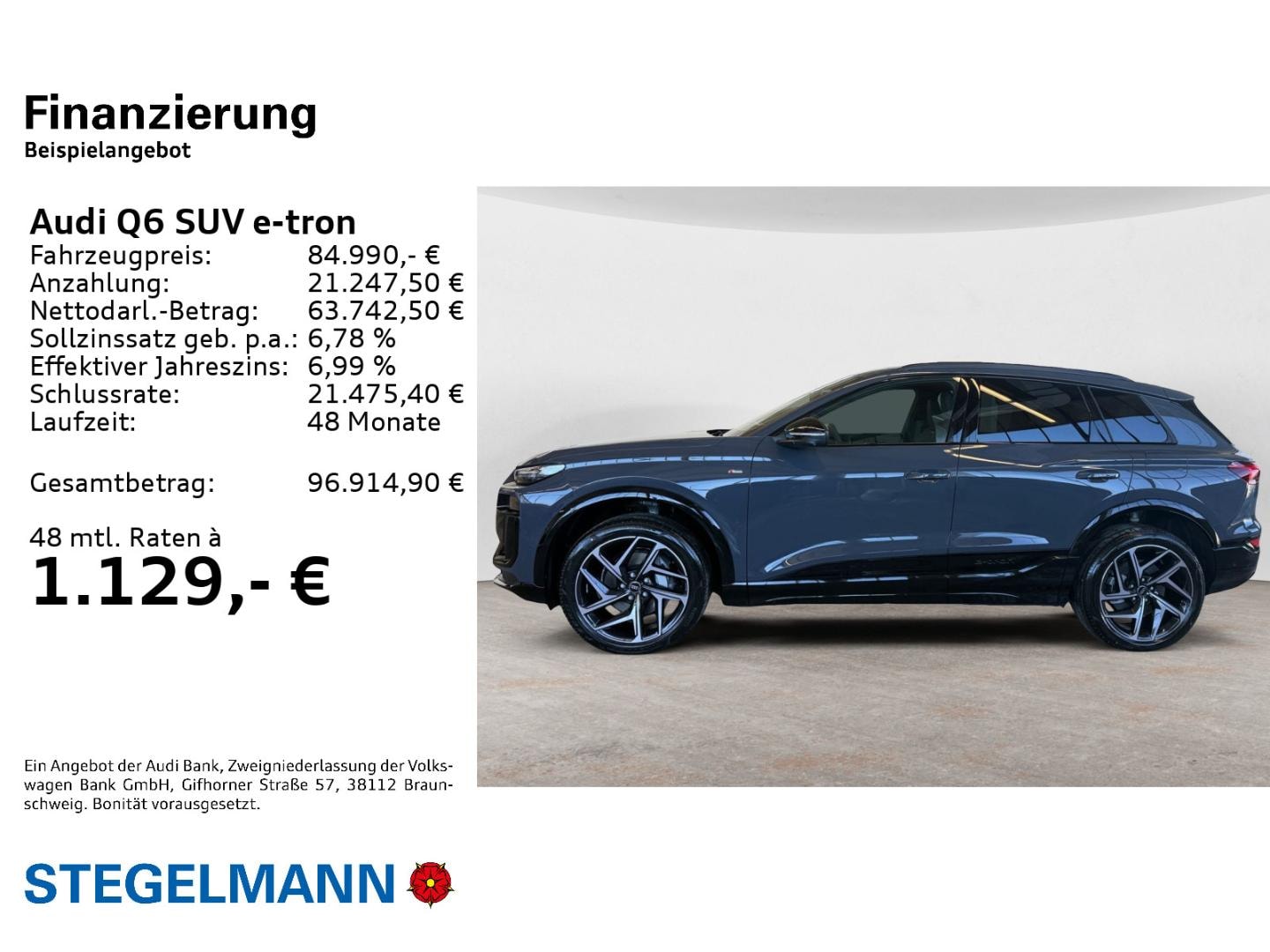 Bild über Audi Q6 SUV e-tron S line business e-tron quattro 315 kW - für weitere Informationen kontaktieren Sie den Audi Partner