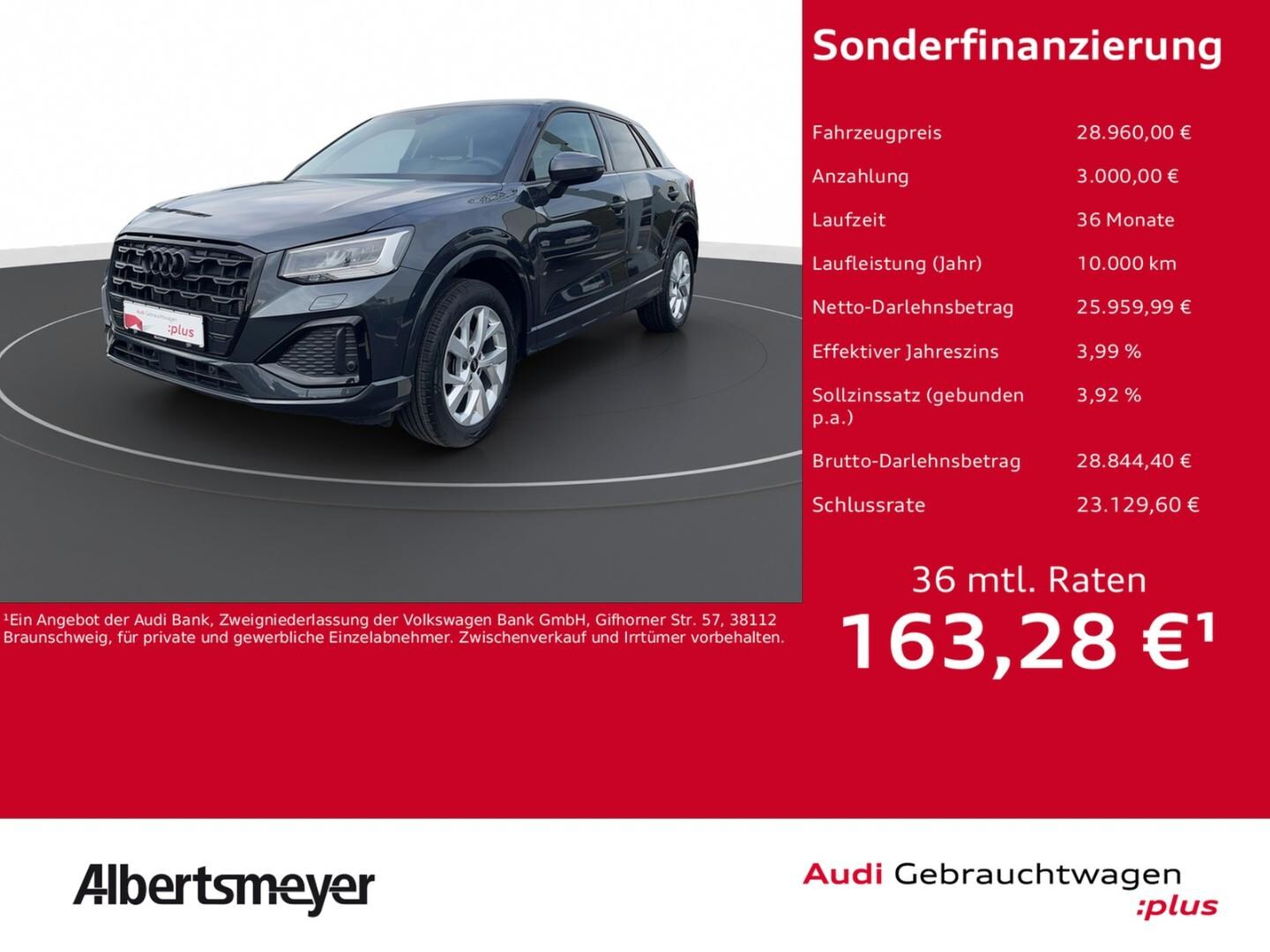 Bild über Audi Q2 advanced 35 TFSI 110(150) kW(PS) S tronic - für weitere Informationen kontaktieren Sie den Audi Partner