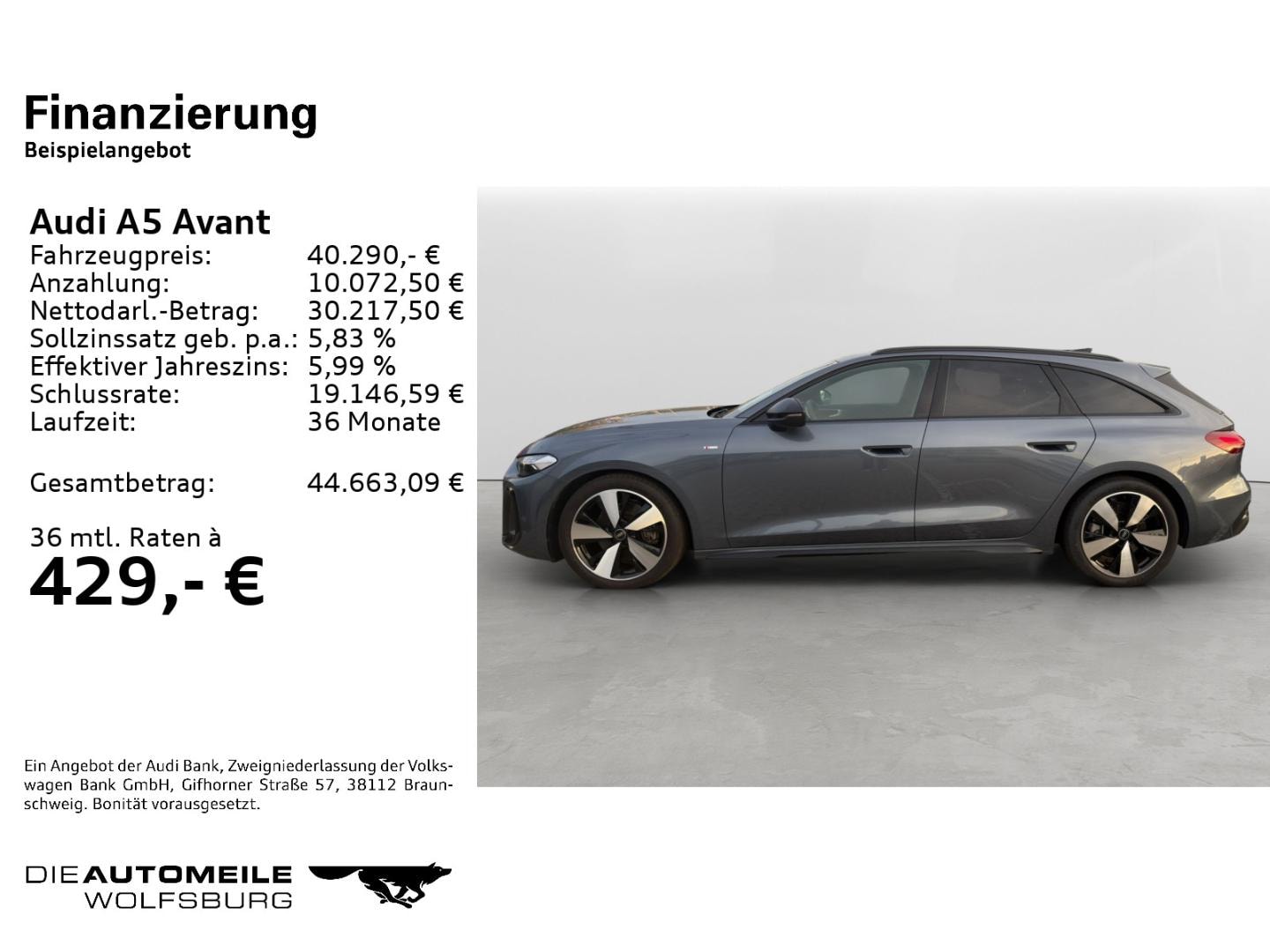 Bild über Audi A5 Avant TDI 150 kW S tronic - für weitere Informationen kontaktieren Sie den Audi Partner