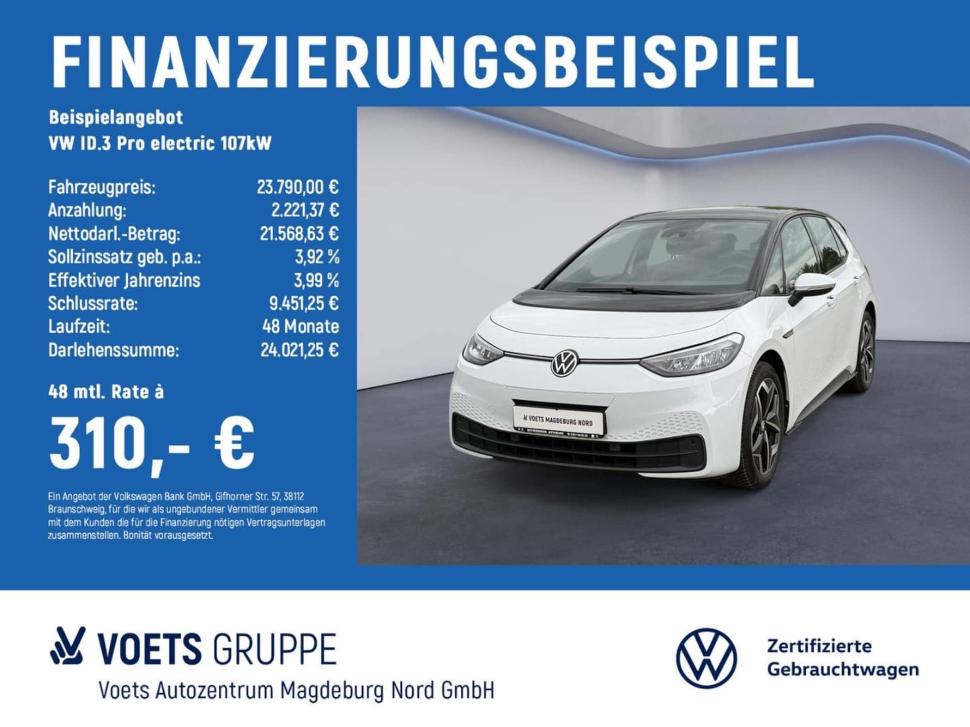 Volkswagen ID.3 — Volkswagen ID.3 ID.3 Pro electric 107kW LED+NAVI+KLIMA+PDC
