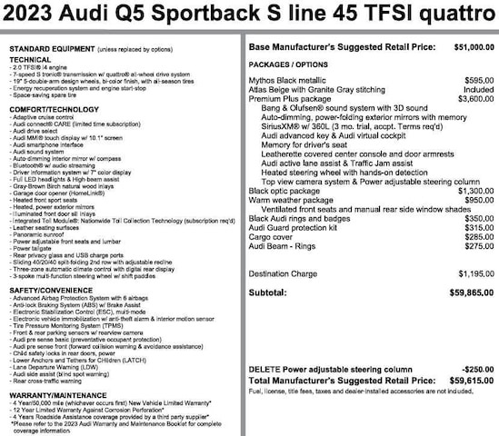2023 Audi Q5 Sportback