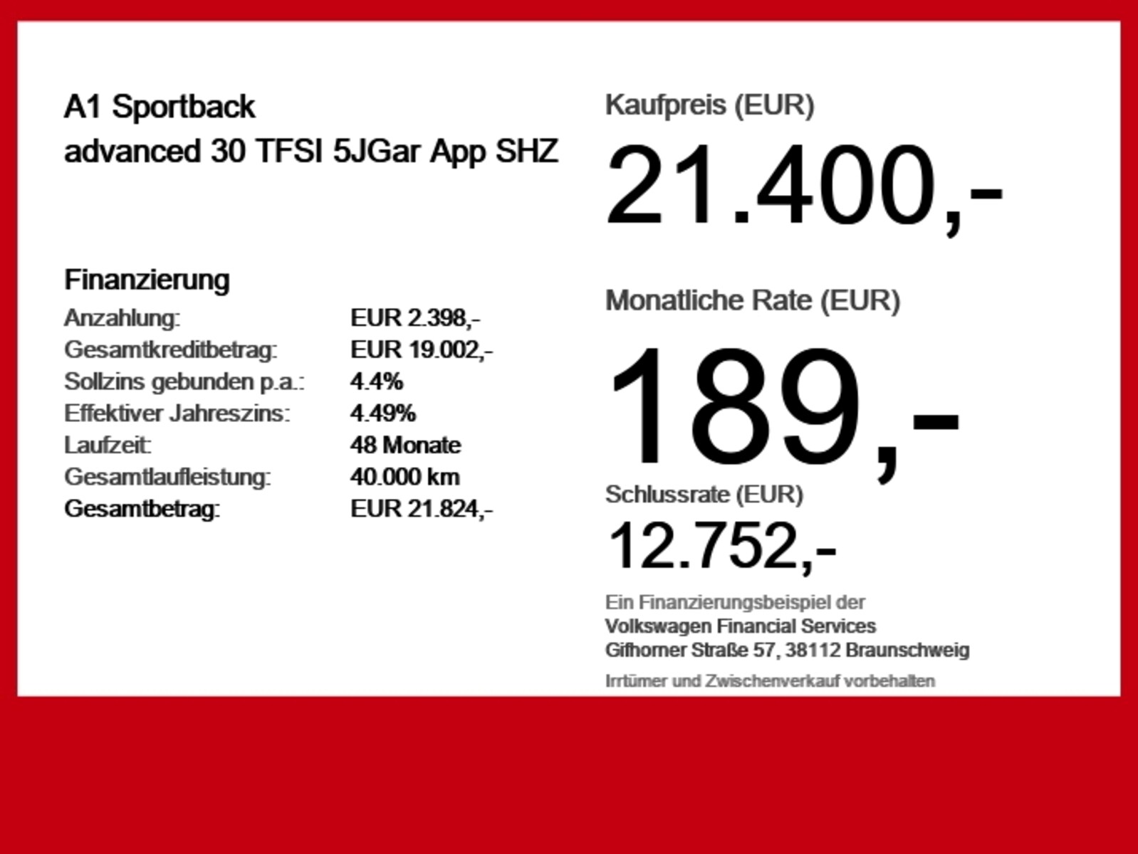 Audi A1 Sportback – Bild 5
