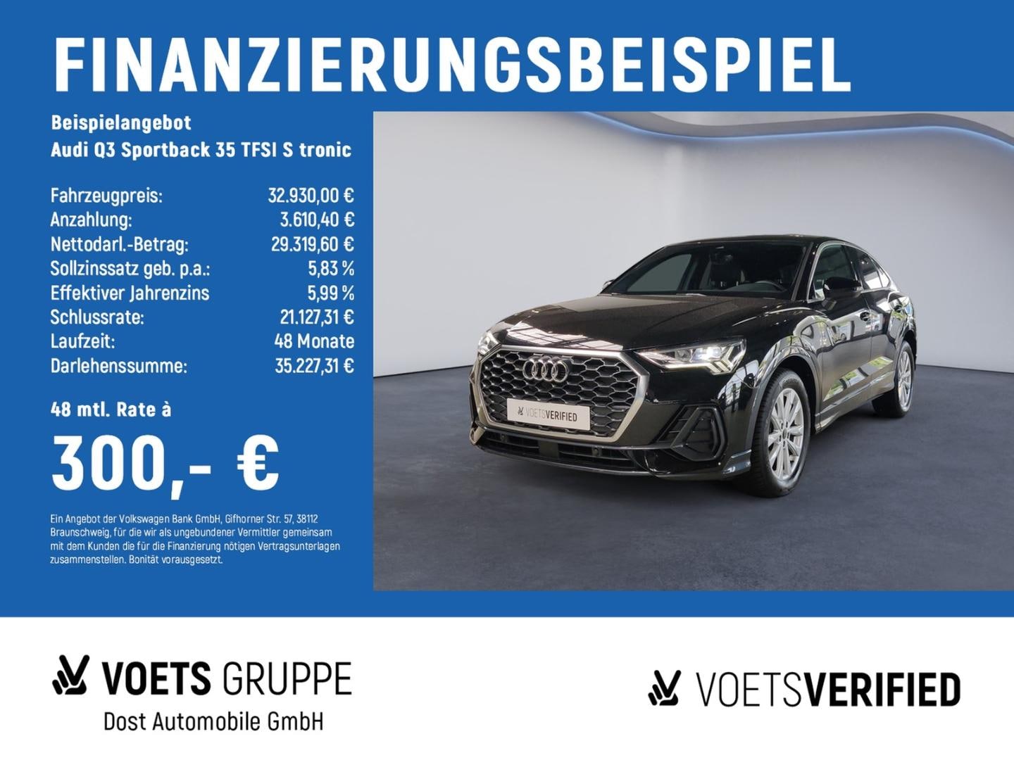 Bild über Audi Q3 Sportback 35 TFSI S tronic - für weitere Informationen kontaktieren Sie den Audi Partner