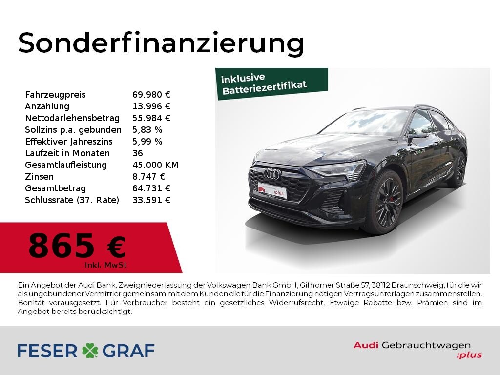 Image about Audi Q8 Sportback e-tron S line 55 e-tron quattro