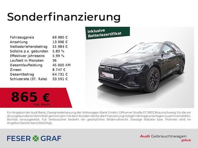 Image about Audi Q8 Sportback e-tron S line 55 e-tron quattro