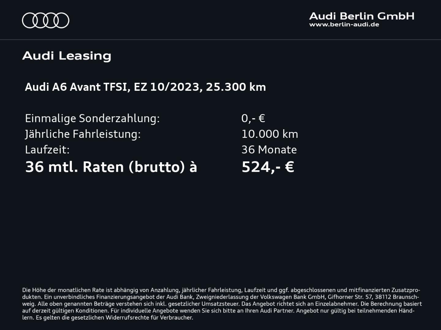 Bild über Audi A6 Avant 45 TFSI S tronic - für weitere Informationen kontaktieren Sie den Audi Partner