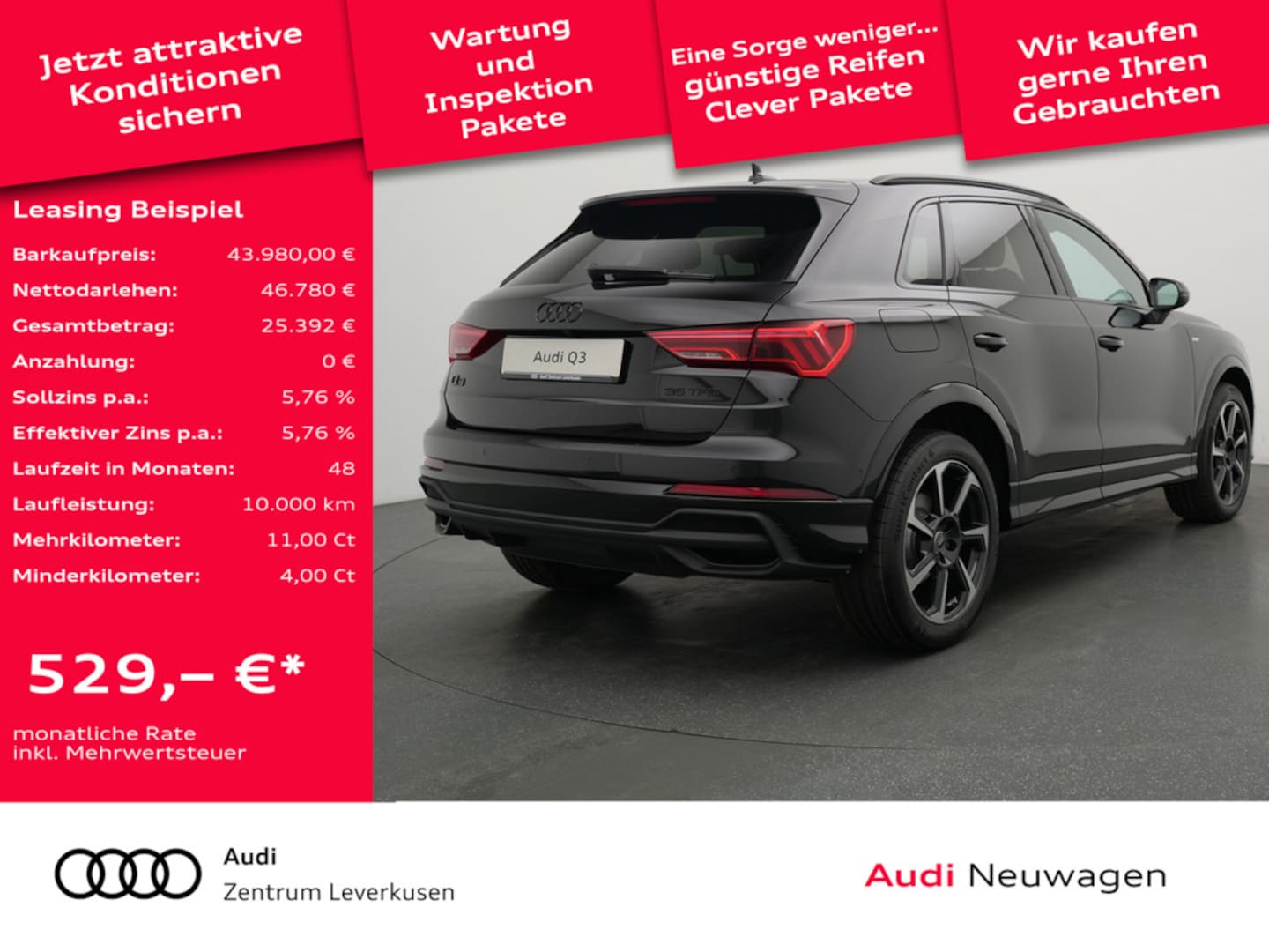 Bild über Audi Q3 TFSI 110 kW S tronic - für weitere Informationen kontaktieren Sie den Audi Partner