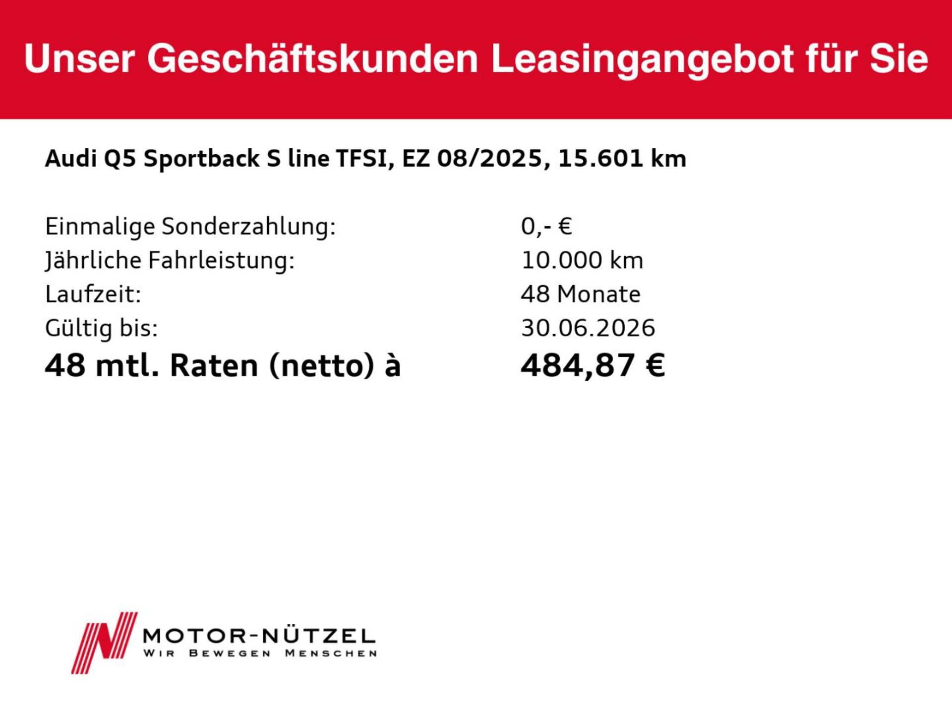Audi Q5 Sportback TFSI e S line