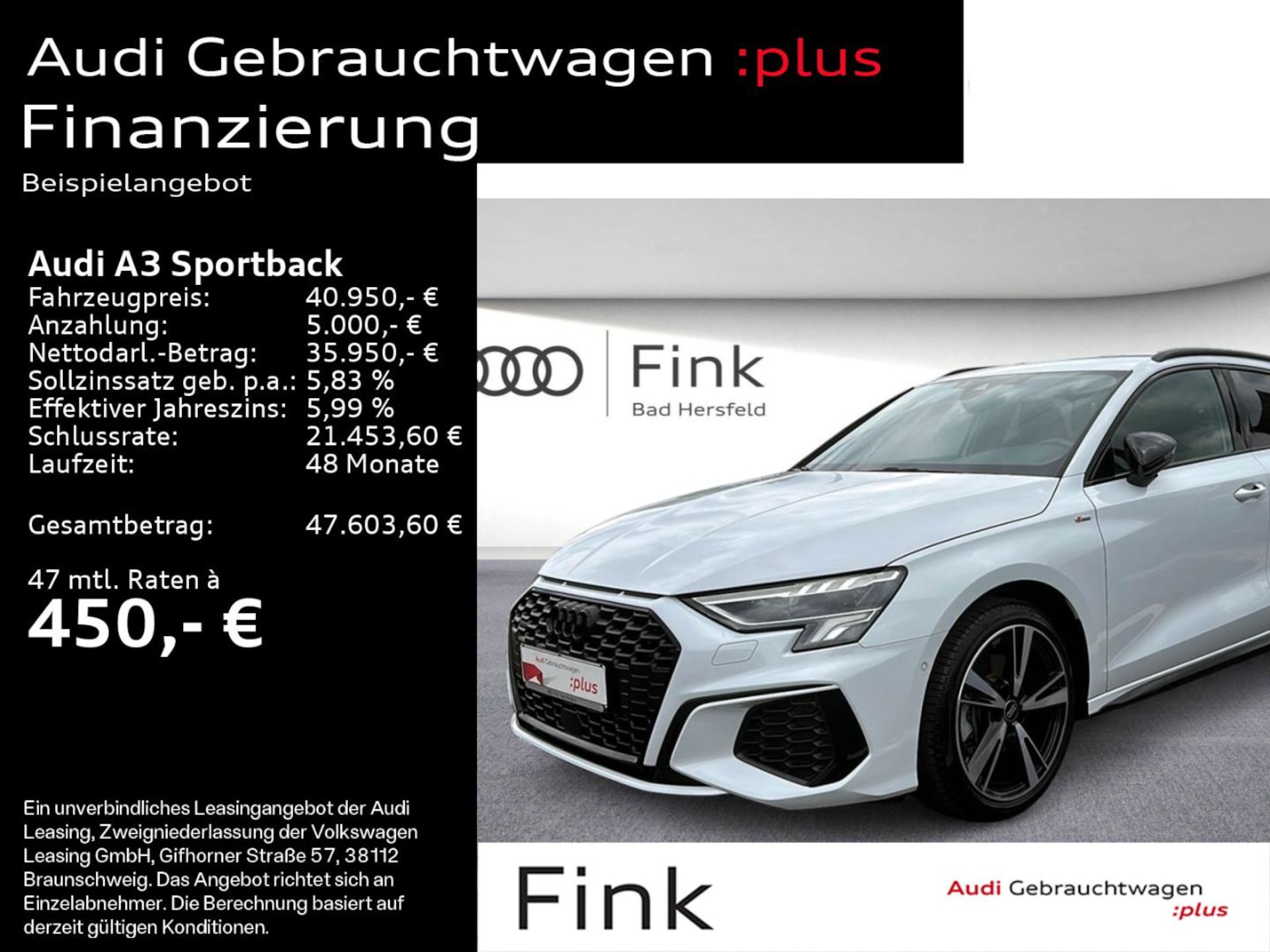 Audi A3 Sportback S line